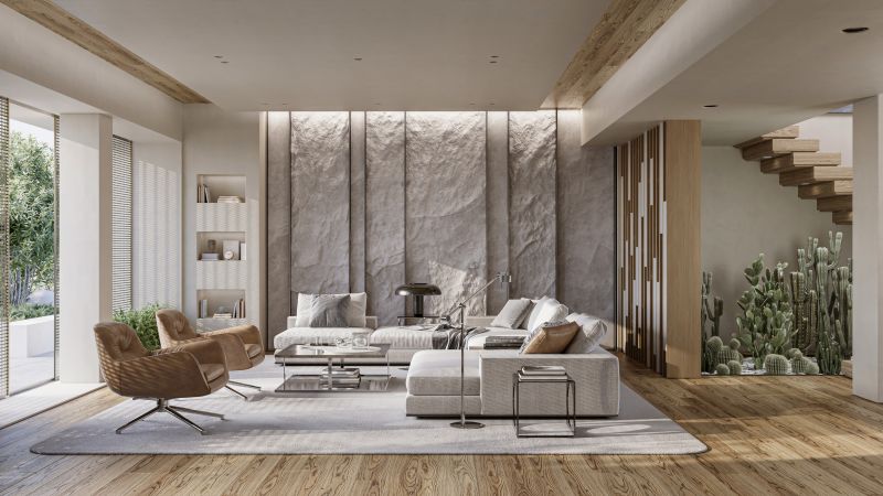 Textured Stone Wall Accent